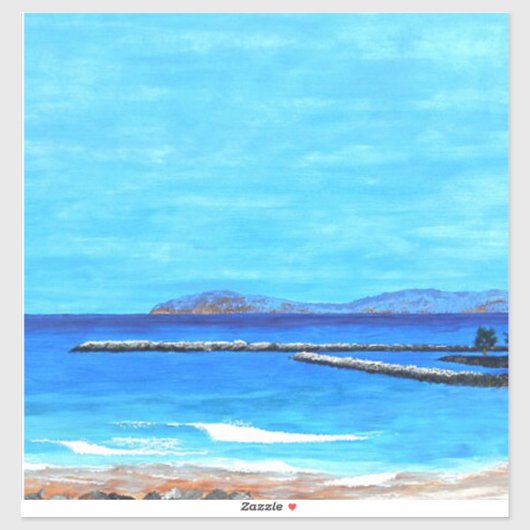 Dana point harbour-schilderij sticker (Vel)