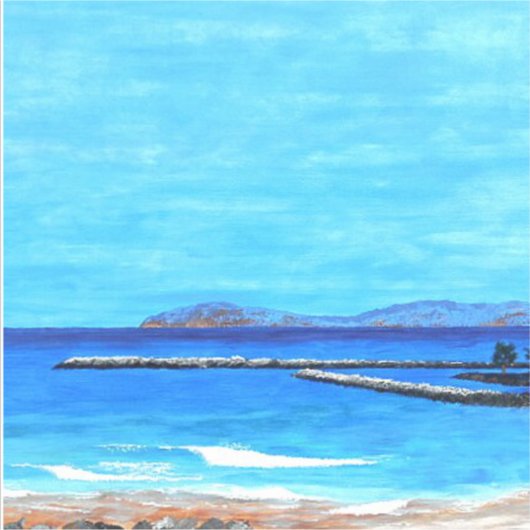 Dana point harbour-schilderij sticker (Voorkant)