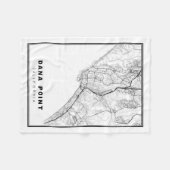Dana Point Kaart Fleece Deken (Voorkant (Horizontaal))