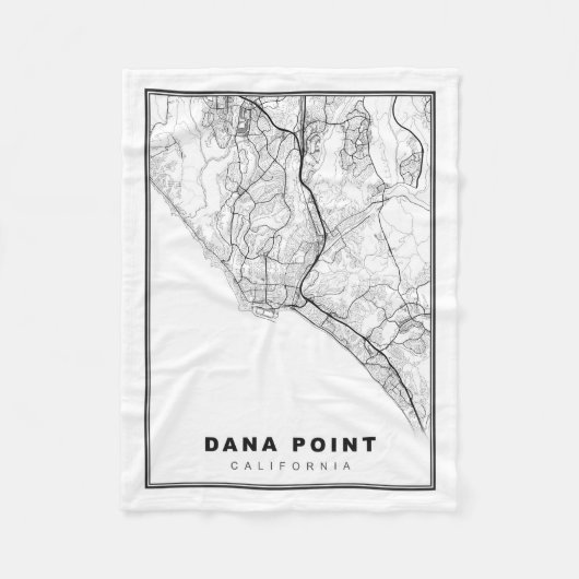 Dana Point Kaart Fleece Deken (Voorkant)