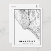 Dana Point Map Briefkaart (Voorkant / Achterkant)