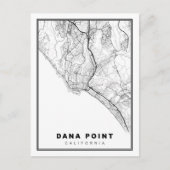 Dana Point Map Briefkaart (Voorkant)