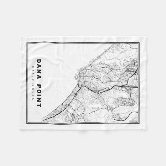 Dana Point Map Fleece Deken (Voorkant (Horizontaal))