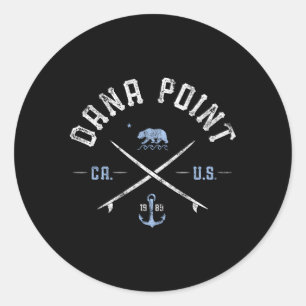 Dana Point Surfing Reizen naar Californië Ronde Sticker