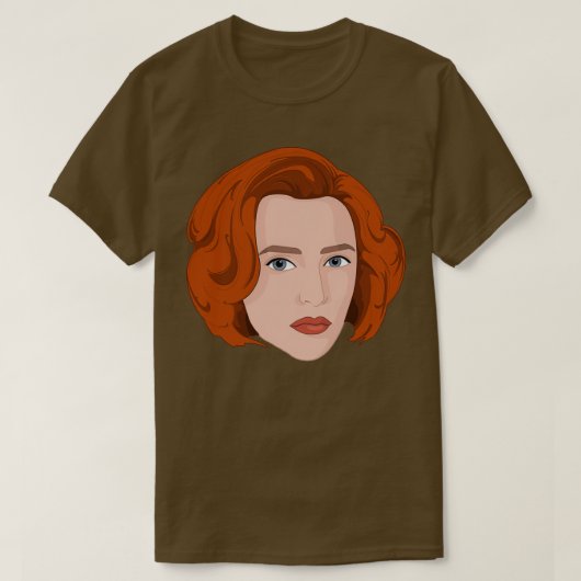 Dana Scully cartoon T-shirt (Design voorkant)