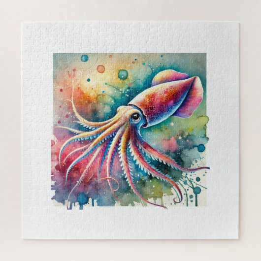 Dana Squid 080824AREF103 - Watercolor Legpuzzel (Verticaal)