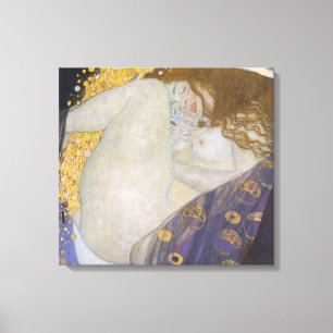 Danae door Gustav Klimt Canvas Afdruk