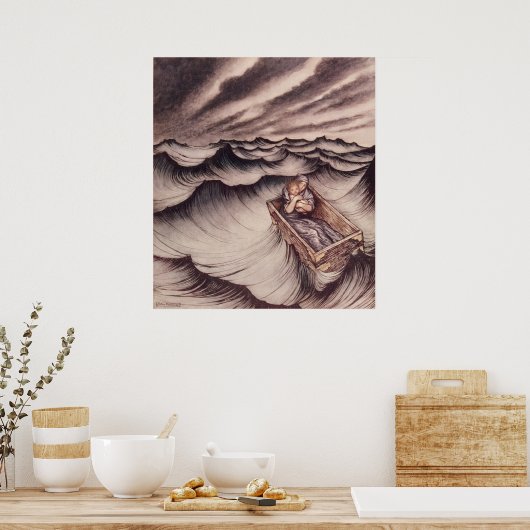 Danae en haar zoon Perseus Poster (Keuken)