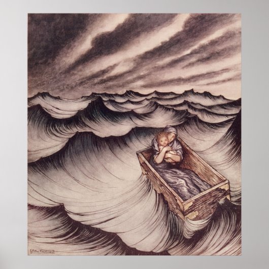 Danae en haar zoon Perseus Poster (Voorkant)