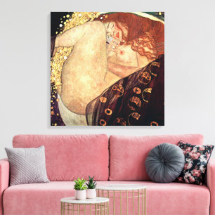 Danaë Gustav Klimt Canvas Afdruk