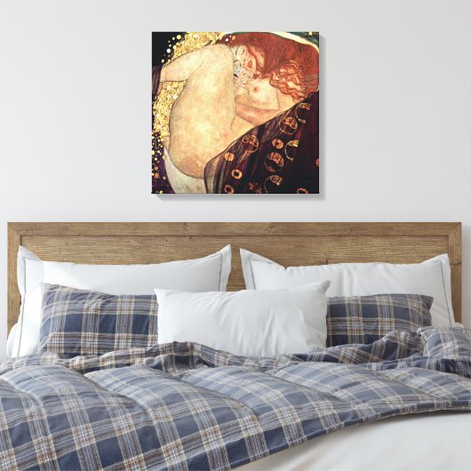 Danae | Gustav Klimt | Canvas Afdruk (Insitu (Slaapkamer))