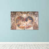 Danae Ontvangt de Shower of Gold Canvas Afdruk (Insitu (Houten vloer))