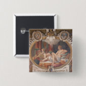 Danae Ontvangt de Shower of Gold Vierkante Button 5,1 Cm (Voorkant /achterkant)