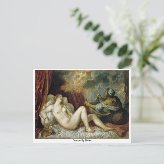 Danae van Titian Briefkaart (Staand voorkant)