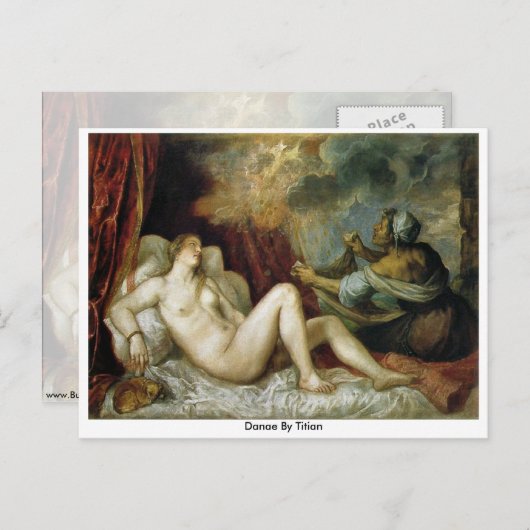 Danae van Titian Briefkaart (Voorkant / Achterkant)