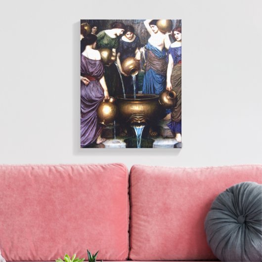 Danaides door John William Waterhouse Canvas Afdruk (Insitu (Woonkamer))
