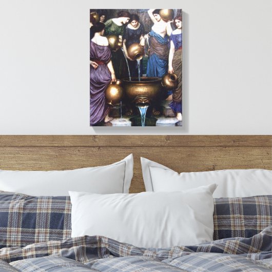 Danaides door John William Waterhouse Canvas Afdruk (Insitu (Slaapkamer))