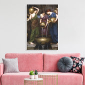 Danaides door John William Waterhouse Canvas Afdruk (Insitu (Woonkamer))