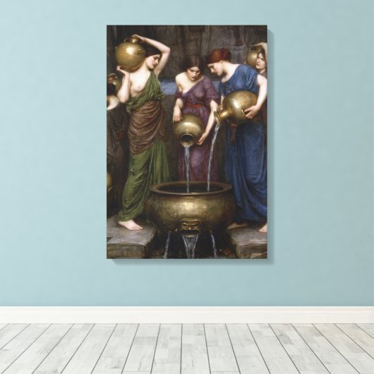 Danaides door John William Waterhouse Canvas Afdruk (Insitu (Houten vloer))