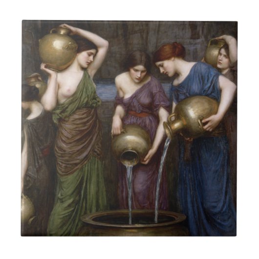 Danaides John William Waterhouse Tegeltje (Voorkant)