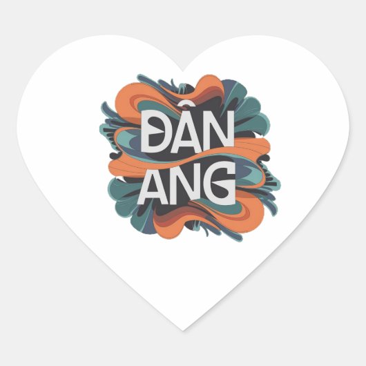 Danang Hart Sticker (Voorkant)