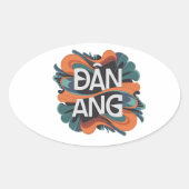Danang Ovale Sticker (Voorkant)