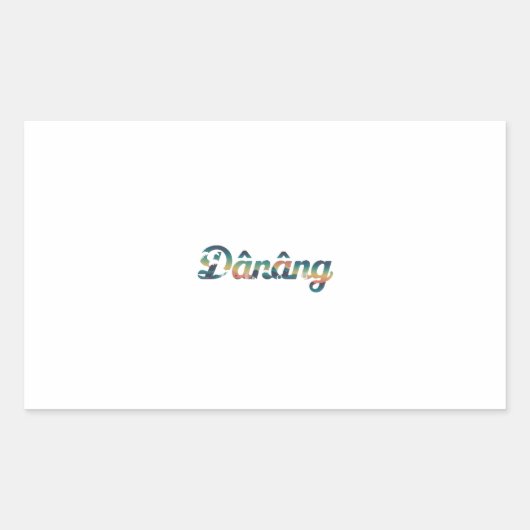 Danang Rechthoekige Sticker (Voorkant)