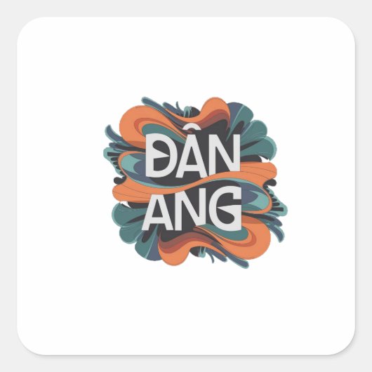 Danang Vierkante Sticker (Voorkant)