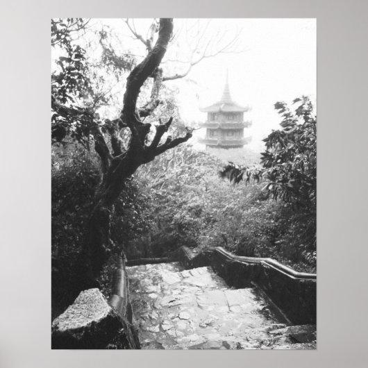Danang Vietnam, Tempel uitzicht Marble Mountain Poster (Voorkant)
