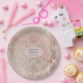 Danask Roos Goud  Chique Bruiloft Papieren Bordje