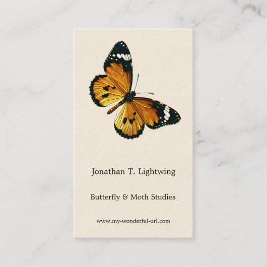 Danaus chrysippus - Plain Tiger of African Queen Visitekaartje (Voorkant)