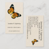 Danaus chrysippus - Plain Tiger of African Queen Visitekaartje (Voorkant / Achterkant)