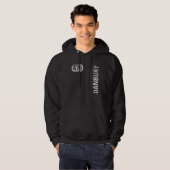 Danbury Connecticut 475 Area Code Retro Hoodie (Voorkant volledig)
