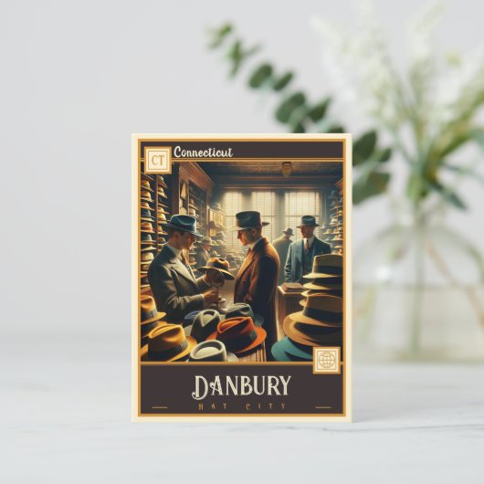 Danbury, Connecticut |  BRIEFKAART (Staand voorkant)