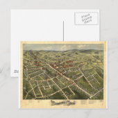 Danbury Connecticut in 1875 Briefkaart (Voorkant / Achterkant)