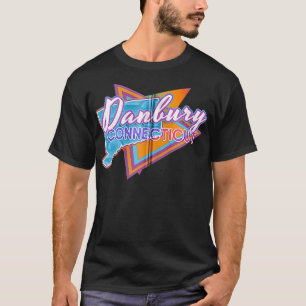 Danbury Connecticut Retro Throwback Zip T-shirt