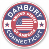 DANBURY, Connecticut Sticker (Voorkant)