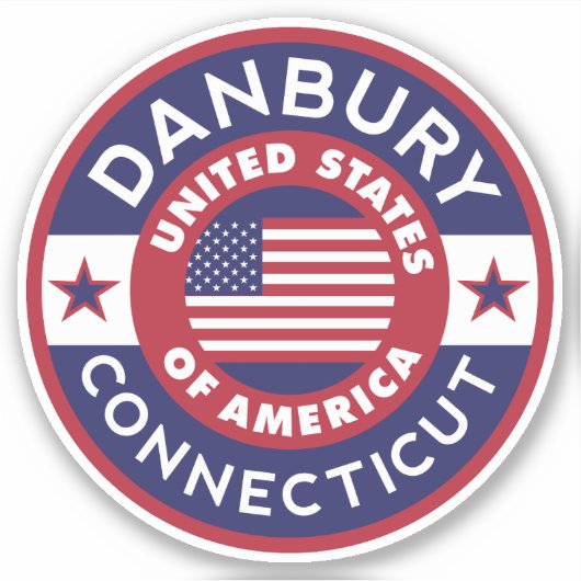 DANBURY, Connecticut Sticker (Voorkant)