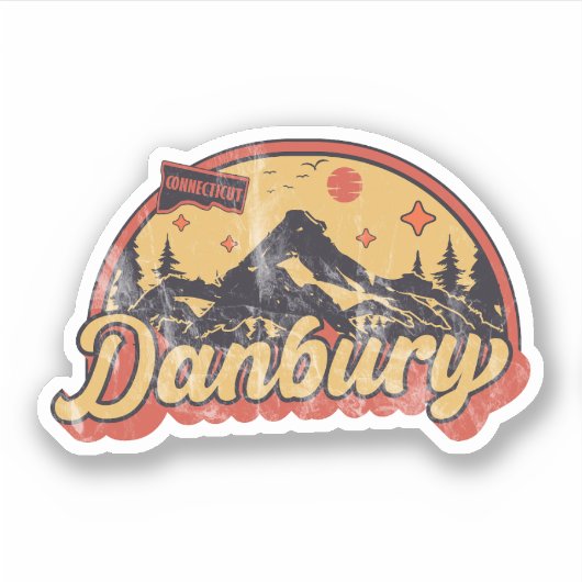 Danbury, Connecticut Sticker (Voorkant)