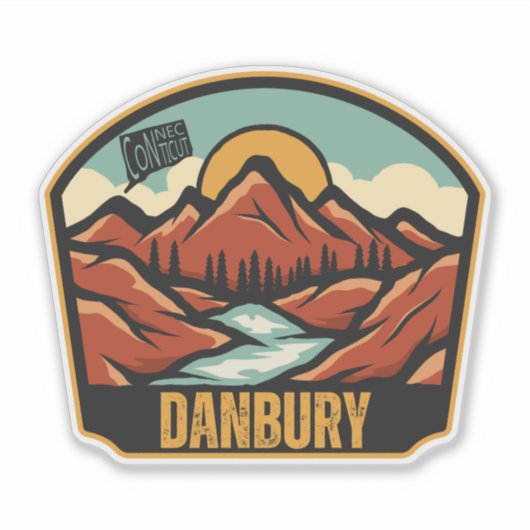 Danbury, Connecticut Sticker (Voorkant)