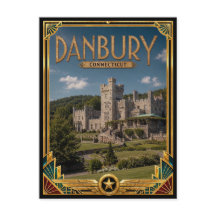 Danbury Connecticut Vintage Art Deco Gouden Tijdpe