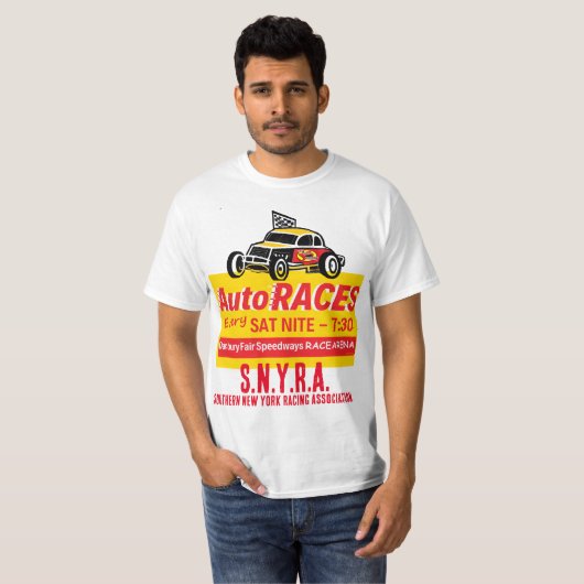 Danbury Fair Racearena Auto Races 2SidewCoupeSNYRA T-shirt (Voorkant volledig)