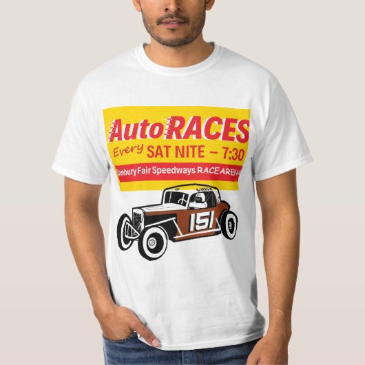 Danbury Fair Racearena Auto Races Bill 1Sidedw151 T-shirt (Voorkant)