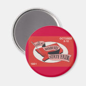 Danbury State Fair Button Magneet (Voorkant / Achterkant)