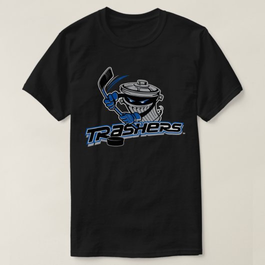 Danbury Trashers Ice Hockey Vintage (UHL) Shirt Es (Design voorkant)