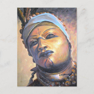 Dançarino africano - door de kunstenaar LEOMARIANO Briefkaart