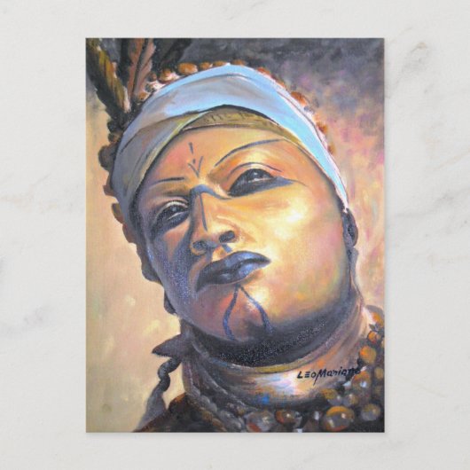 Dançarino africano - door de kunstenaar LEOMARIANO Briefkaart (Voorkant)