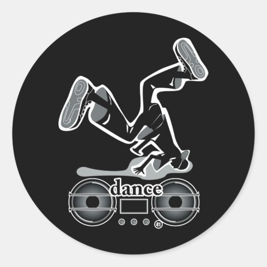 DANCE2 RONDE STICKER (Voorkant)