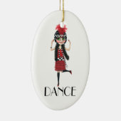 Dance 1920s Costume Big Eye Flapper Girl Keramisch Ornament (Rechts)