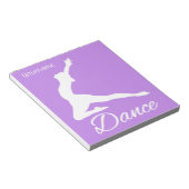 DANCE aangepast monogram en kleurenblocnote Notitieblok (Schuin)